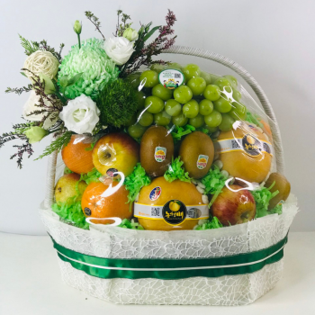 Giỏ hoa quả Tone Xanh